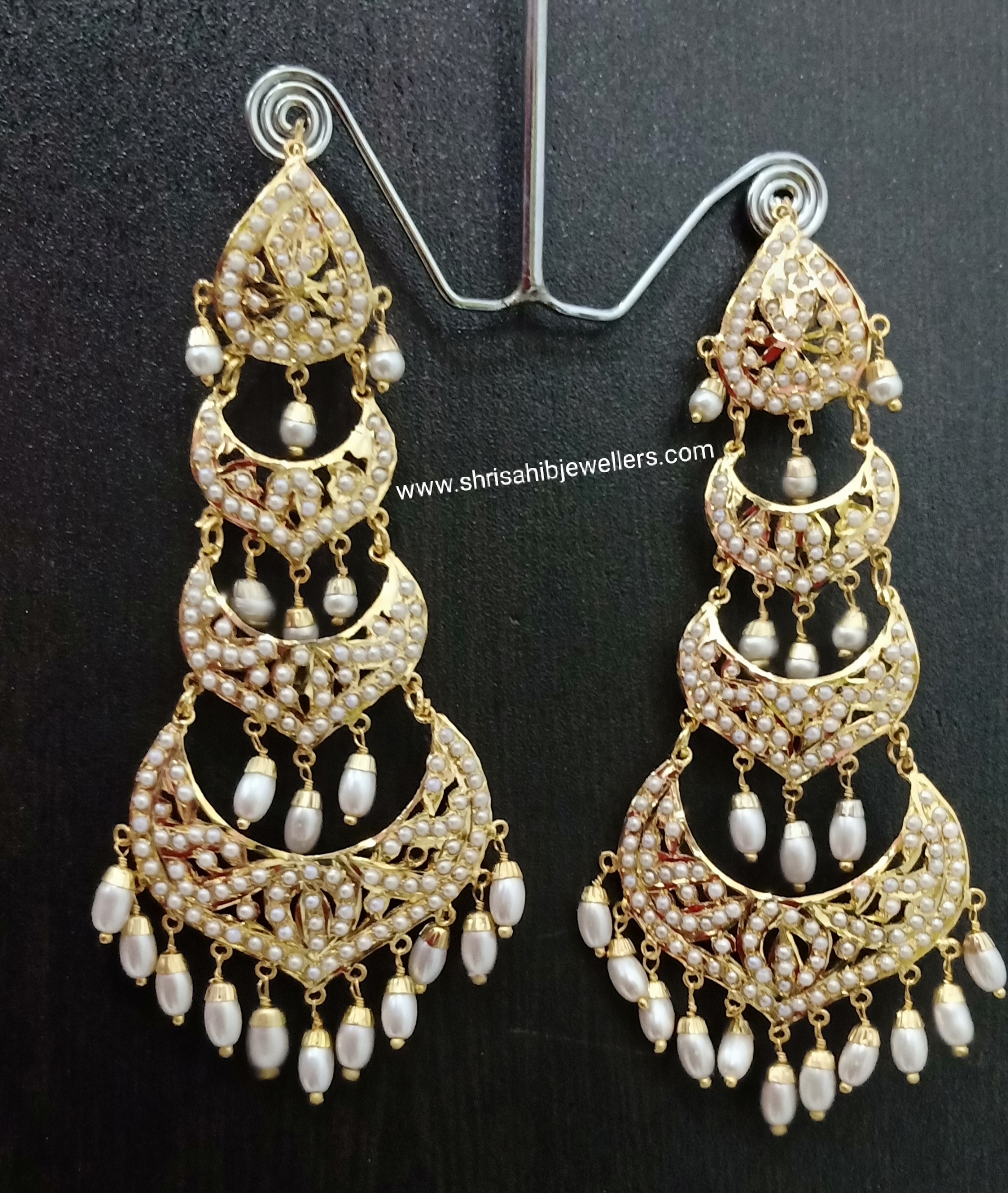 Kundan Minakari Long Jhumka Earrings Design By Zevar