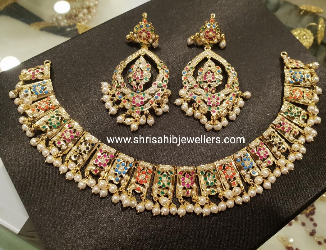 Navratan sales jadau jewellery