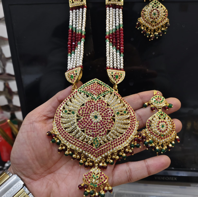 Gold Plated Jadau Rani har