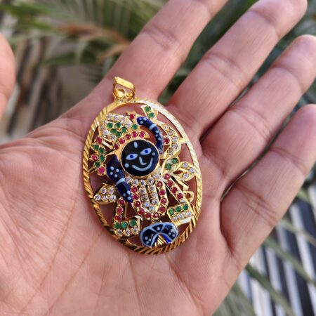 Krishan ji Gold Plated pendent Set