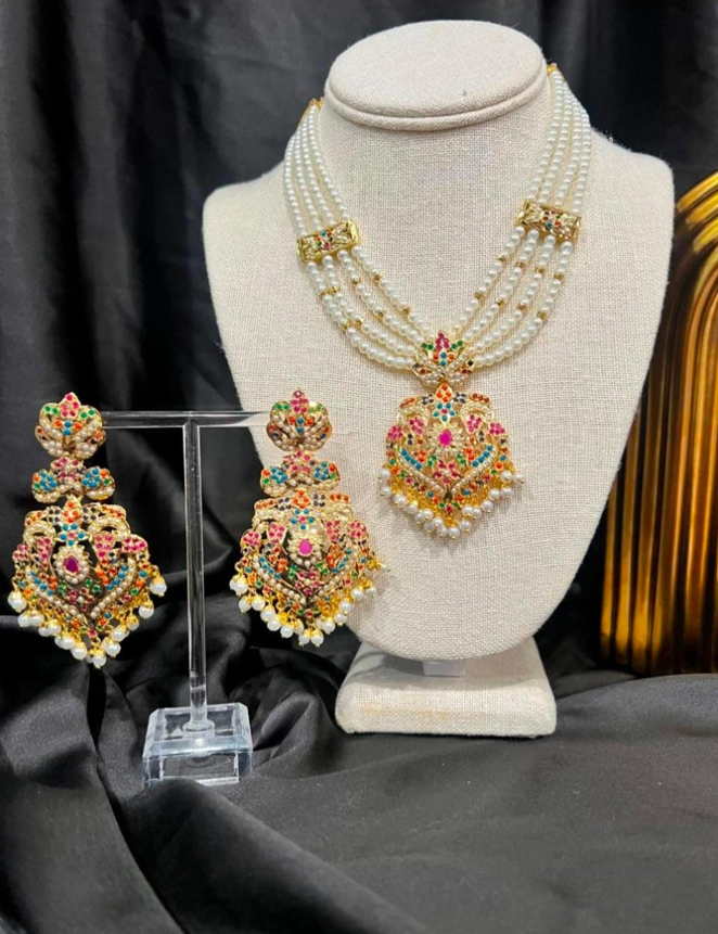 Navratan jadau Choker set
