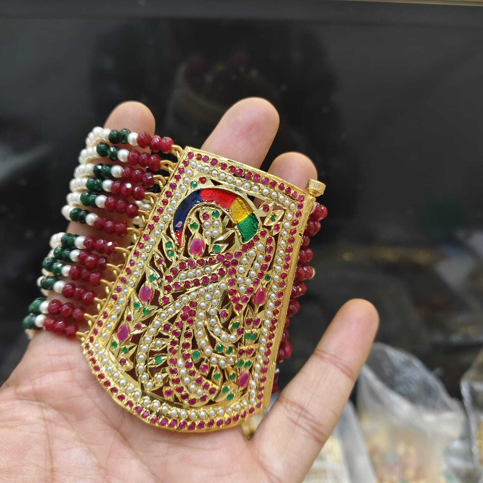 Peacock Jadau Handcuff