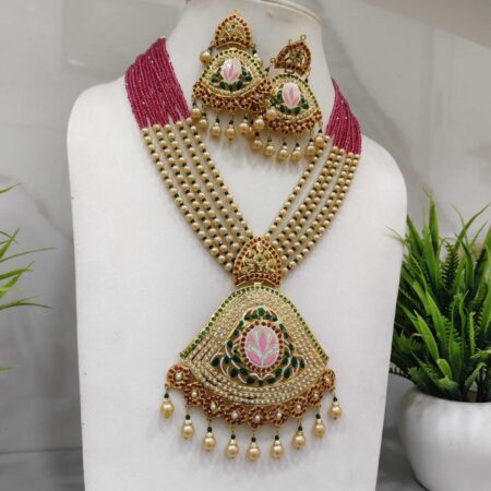 Ruby Green Jadau Rani Haar