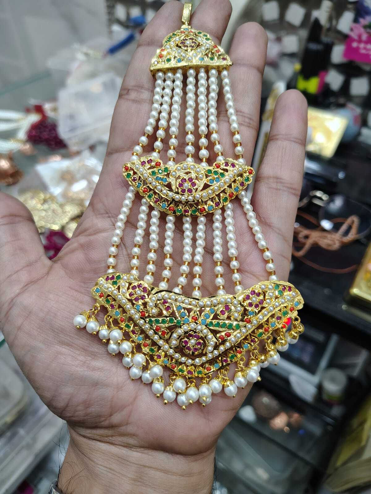 Navratan jadau jhumar passa